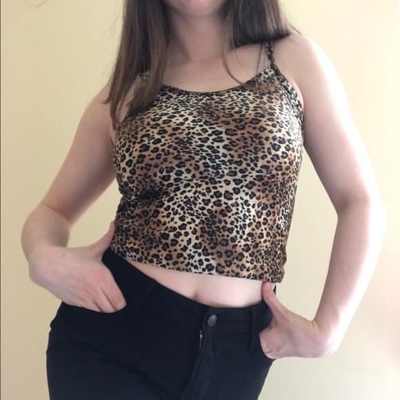 Fuzzy cheetah leopard print tank - Picture 2 of 3